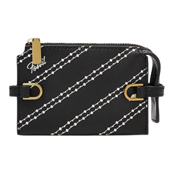 Fossil Kier Black Card Case Wallet Black - Picture 1 of 5